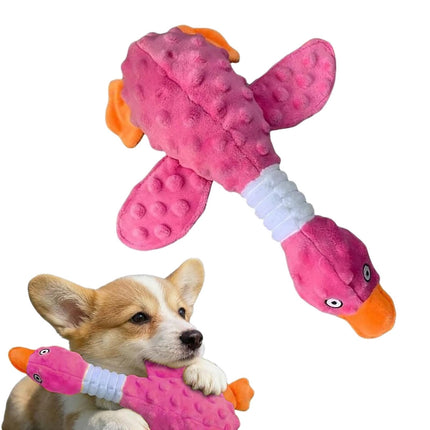 LGCASL Pink Duck Chew Toy Dog Toys for Aggressive Chewers 2026 New Dog Toys Calming Toy for Dogs Indestructible Toy with in Squeaker for Boredom Yellow Dog Plush for Dogs Pink.