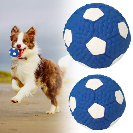 LGCASL Soccer Ball Chew Toy Dog Toy Squeak Rubber Fun Suitable for Large and Medium Sized Dogs Dog Toy Squeak Rubber Fun Suitable for Large and Medium Sized Dogs (Blue, L) S Blue.