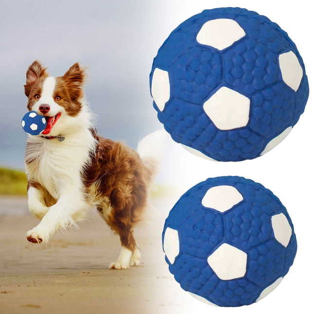 LGCASL Soccer Ball Chew Toy Dog Toy Squeak Rubber Fun Suitable for Large and Medium Sized Dogs Dog Toy Squeak Rubber Fun Suitable for Large and Medium Sized Dogs (Blue, L) L Blue.