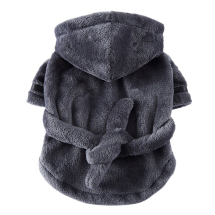 LGCASL Pet Bathrobes, Pajamas Clearance! Dog Cat Bathrobe Pet Clothes Hotel Bath Towel Pet Bathrobe Nightgown Pajamas (Army Green, L) XL Grey.