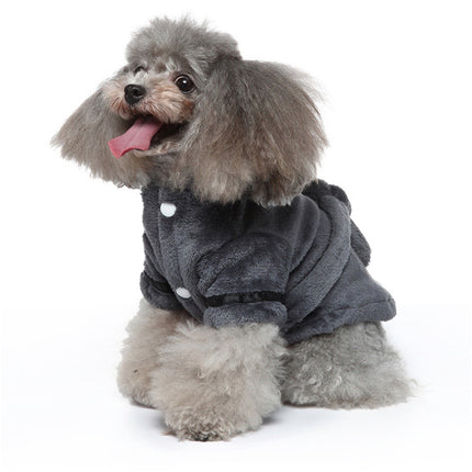 LGCASL Pet Bathrobes, Pajamas Clearance! Dog Cat Bathrobe Pet Clothes Hotel Bath Towel Pet Bathrobe Nightgown Pajamas (Army Green, L) XL Grey.