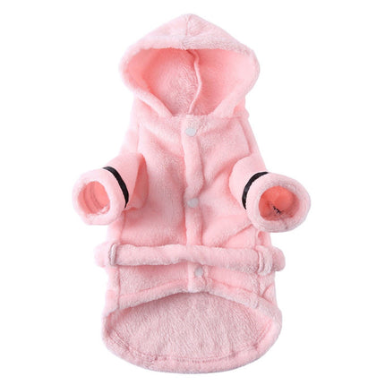 LGCASL Pet Bathrobes, Pajamas Clearance! Dog Cat Bathrobe Pet Clothes Hotel Bath Towel Pet Bathrobe Nightgown Pajamas (Army Green, L) M Pink.