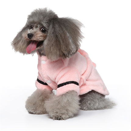LGCASL Pet Bathrobes, Pajamas Clearance! Dog Cat Bathrobe Pet Clothes Hotel Bath Towel Pet Bathrobe Nightgown Pajamas (Army Green, L) M Pink.