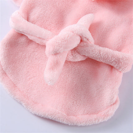 LGCASL Pet Bathrobes, Pajamas Clearance! Dog Cat Bathrobe Pet Clothes Hotel Bath Towel Pet Bathrobe Nightgown Pajamas (Army Green, L) M Pink.