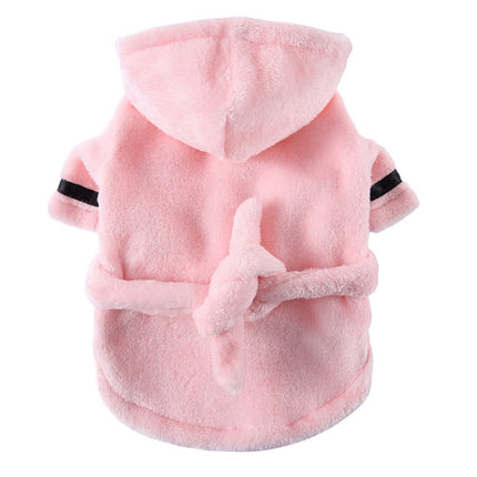 LGCASL Pet Bathrobes, Pajamas Clearance! Dog Cat Bathrobe Pet Clothes Hotel Bath Towel Pet Bathrobe Nightgown Pajamas (Army Green, L) XL Pink.