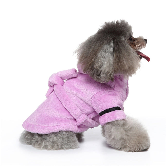 LGCASL Pet Bathrobes, Pajamas Clearance! Dog Cat Bathrobe Pet Clothes Hotel Bath Towel Pet Bathrobe Nightgown Pajamas (Army Green, L) M Purple.