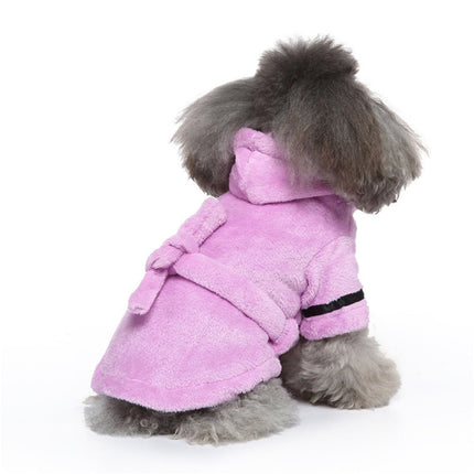 LGCASL Pet Bathrobes, Pajamas Clearance! Dog Cat Bathrobe Pet Clothes Hotel Bath Towel Pet Bathrobe Nightgown Pajamas (Army Green, L) M Purple.