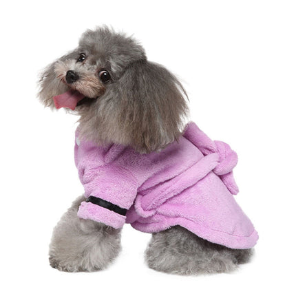 LGCASL Pet Bathrobes, Pajamas Clearance! Dog Cat Bathrobe Pet Clothes Hotel Bath Towel Pet Bathrobe Nightgown Pajamas (Army Green, L) M Purple.