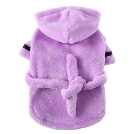 LGCASL Pet Bathrobes, Pajamas Clearance! Dog Cat Bathrobe Pet Clothes Hotel Bath Towel Pet Bathrobe Nightgown Pajamas (Army Green, L) XL Purple.
