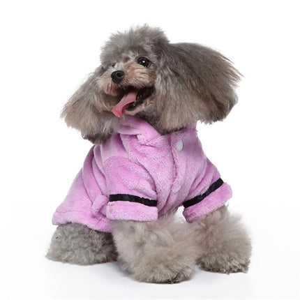 LGCASL Pet Bathrobes, Pajamas Clearance! Dog Cat Bathrobe Pet Clothes Hotel Bath Towel Pet Bathrobe Nightgown Pajamas (Army Green, L) XL Purple.