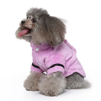 LGCASL Pet Bathrobes, Pajamas Clearance! Dog Cat Bathrobe Pet Clothes Hotel Bath Towel Pet Bathrobe Nightgown Pajamas (Army Green, L) XL Purple.