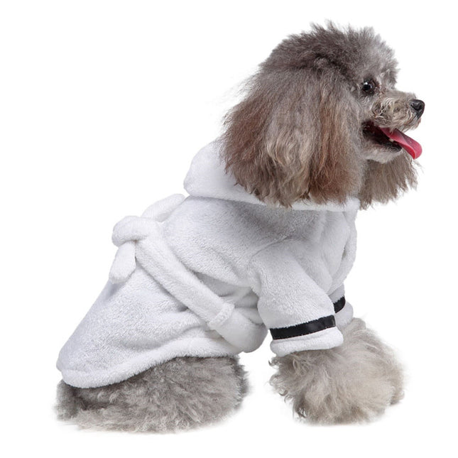 LGCASL Pet Bathrobes, Pajamas Clearance! Dog Cat Bathrobe Pet Clothes Hotel Bath Towel Pet Bathrobe Nightgown Pajamas (Army Green, L) XL White.