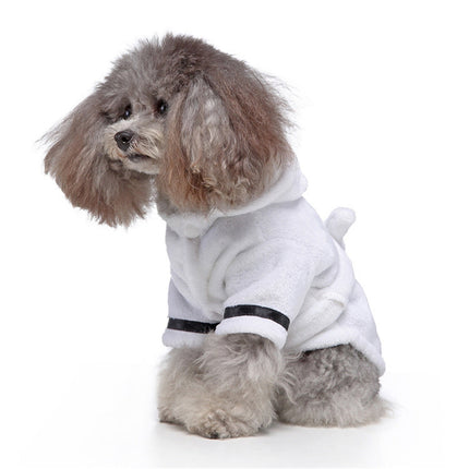 LGCASL Pet Bathrobes, Pajamas Clearance! Dog Cat Bathrobe Pet Clothes Hotel Bath Towel Pet Bathrobe Nightgown Pajamas (Army Green, L) XL White.