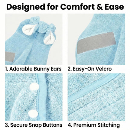 LGCASL 2026 New Puppy Bathrobe with Hood, Dog Bathrobe Absorbent Towel for Small Dogs Fast Drying Dog Robe Coat with Hood Puppy Towel Wrap Pet Grooming After Shower (Blue, Xs) XL Pink.