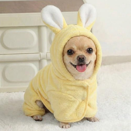 LGCASL 2026 New Puppy Bathrobe with Hood, Dog Bathrobe Absorbent Towel for Small Dogs Fast Drying Dog Robe Coat with Hood Puppy Towel Wrap Pet Grooming After Shower (Blue, Xs) XL Yellow.