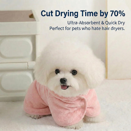 LGCASL 2026 New Puppy Bathrobe with Hood, Dog Bathrobe Absorbent Towel for Small Dogs Fast Drying Dog Robe Coat with Hood Puppy Towel Wrap Pet Grooming After Shower (Blue, Xs) XL Yellow.