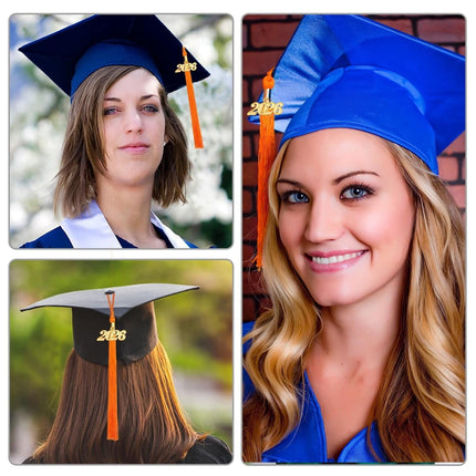 LGCASL 2026 Tassel Graduation, White Graduation Tassel, Tassel Charms for Graduations Cap Decorations, Tassels Memorial Grad Cords Class of 2026 High School Graduate Hat Ceremonies Accessories 1pc 2026 Graduation Season Hat Tassel Pendant Red.