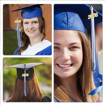 LGCASL 2026 Tassel Graduation, White Graduation Tassel, Tassel Charms for Graduations Cap Decorations, Tassels Memorial Grad Cords Class of 2026 High School Graduate Hat Ceremonies Accessories 1pc 2026 Graduation Season Hat Tassel Pendant Red.