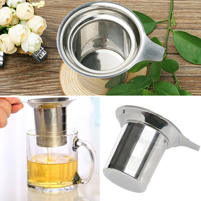 Papaba Tea Strainer,Stainless Steel Mesh Tea Infuser Cup Strainer Loose Tea Leaf Filter Sieve 88mm x 75mm/3.46" x 2.93" one color.