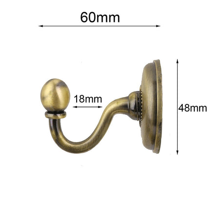 WQQZJJ Organization And Storage 2x Metal Curtain Holdback Wall Tie Back Hooks Hanger Holder Window Curtain Hooks On Clearance Khaki.