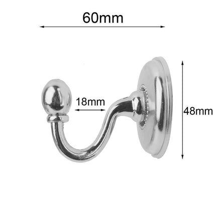 WQQZJJ Organization And Storage 2x Metal Curtain Holdback Wall Tie Back Hooks Hanger Holder Window Curtain Hooks On Clearance Silver.