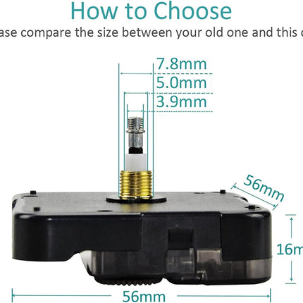 Quartz DIY Wall Clock Movement Mechanisms Battery Powered DIY Repair Parts Replacement.