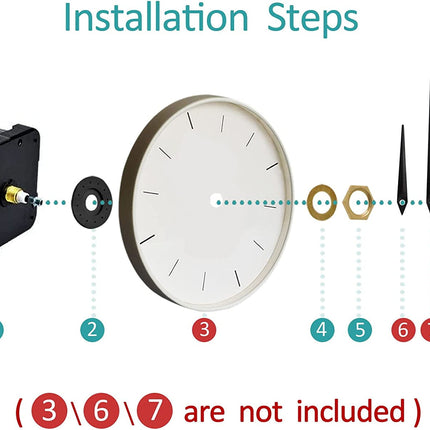 Quartz DIY Wall Clock Movement Mechanisms Battery Powered DIY Repair Parts Replacement.