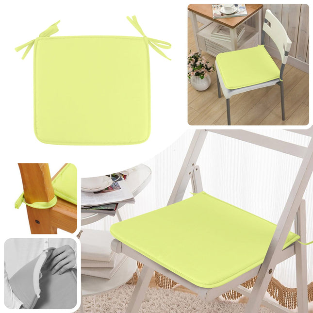 Clearance! JWDX Cushion, Dining Chair Cushion, Clearance Square Strap Garden Chair Pads Seat Cushion for Outdoor Bistros Stool Patio Dining Room Yellow.