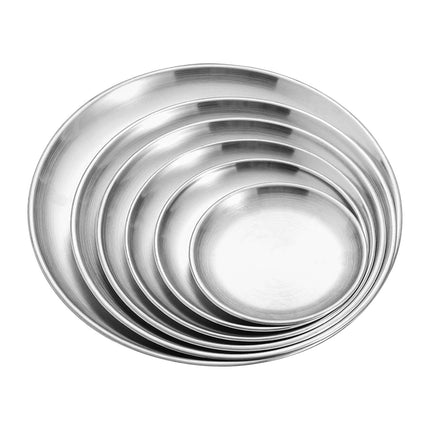 JWDX Kitchen, Kitchen Tools Clearance, Pizza Pan Set Chef Stainless Steel Round Baking Pizza Pans Pizza Tray for Pizza Pie Cake Cookie Heavy Duty & Durable Oven Silver.