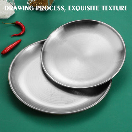 JWDX Kitchen, Kitchen Tools Clearance, Pizza Pan Set Chef Stainless Steel Round Baking Pizza Pans Pizza Tray for Pizza Pie Cake Cookie Heavy Duty & Durable Oven Silver.