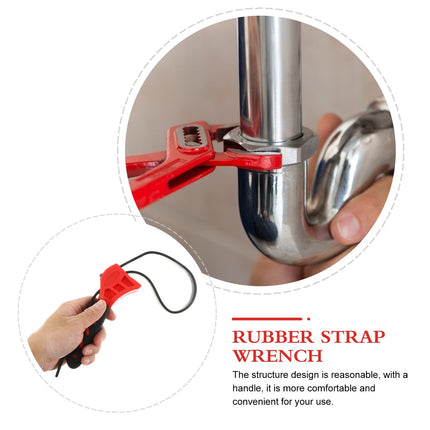 1pc Multifunctional Adjustable Rubber Strap Belt Wrench Universal Bottle Opener.
