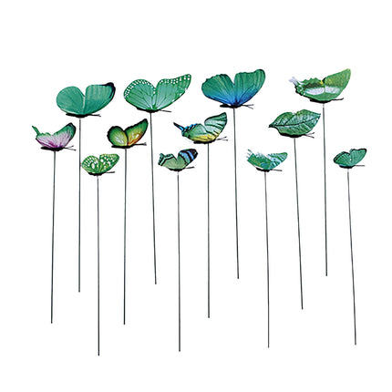 JWDX Decorate, Vase Decoration Clearance, 12Pcs Butterfly Stakes Outdoor Yard Planter Flower Pot Bed Garden Decor Yard Art Red Green.