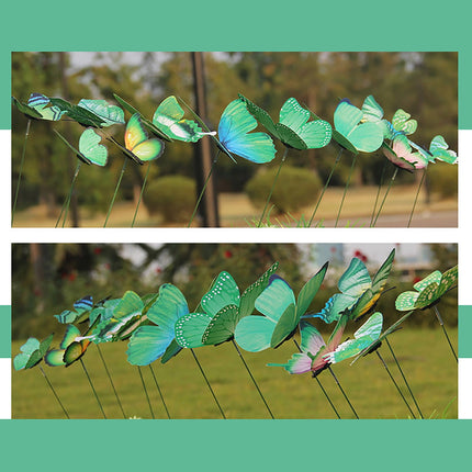 JWDX Decorate, Vase Decoration Clearance, 12Pcs Butterfly Stakes Outdoor Yard Planter Flower Pot Bed Garden Decor Yard Art Red Green.