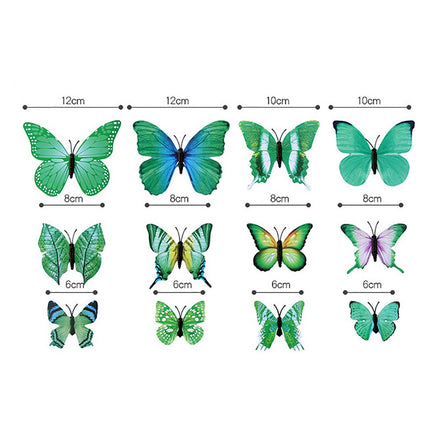 JWDX Decorate, Vase Decoration Clearance, 12Pcs Butterfly Stakes Outdoor Yard Planter Flower Pot Bed Garden Decor Yard Art Red Green.