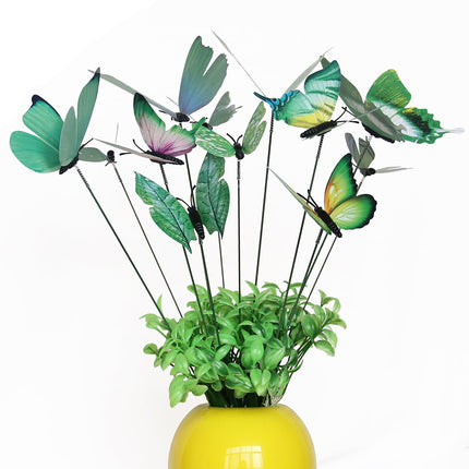 JWDX Decorate, Vase Decoration Clearance, 12Pcs Butterfly Stakes Outdoor Yard Planter Flower Pot Bed Garden Decor Yard Art Red Green.