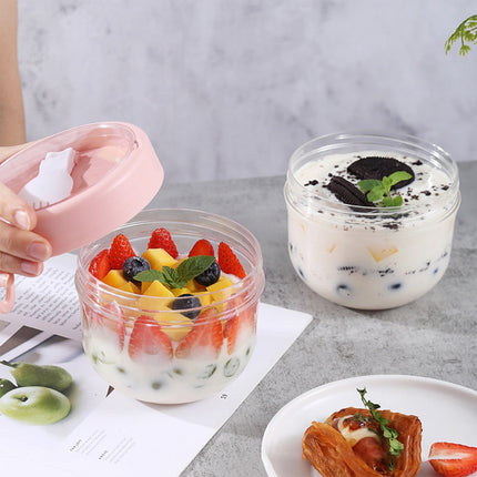 JWDX Kitchen, Kitchen Tools Clearance, Overnight Oats Jars Cereal Milk Container Leak Proof Oatmeal Jars Yogurt Containers with Lids Oatmeal to Go Container Pink.