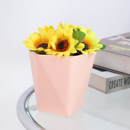 JWDX Flower Pots Clearance, Gardening Suppliesbalcony Household Plastic Flower Pot Resin Nordic Thicken Large Flower Pot, Suitable for Indoor and Outdoor Green Plant Planting White Z1-Pink.