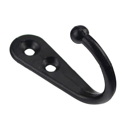 JWDX Black Wall Hooks, Hooks Clearance, 6Pcs Black Wall Hooks With Screwsand Anchor for Key, Towel, Hat (U Shape) A.