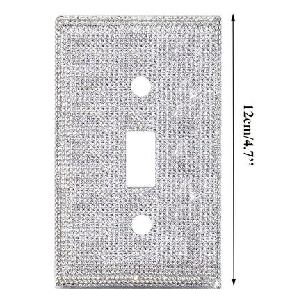 Clearance! JWDX Crystal Adornment, Crystal Decoration Promotion, Shiny Rhinestones Wall Plate Light Cover Wall Plate Cover Light Cover Decorative Bling Light Cover for Home Ornaments A.