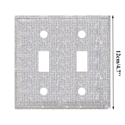 Clearance! JWDX Crystal Adornment, Crystal Decoration Promotion, Shiny Rhinestones Wall Plate Light Cover Wall Plate Cover Light Cover Decorative Bling Light Cover for Home Ornaments A B.