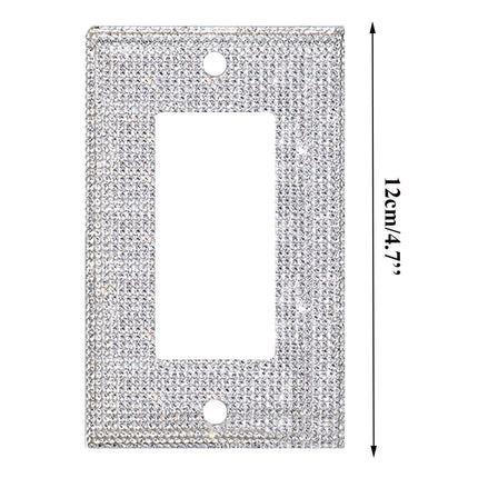 Clearance! JWDX Crystal Adornment, Crystal Decoration Promotion, 1Set Silver Shiny Rhinestones Wall Plate Light Cover Wall Plate Cover Light Cover Decorative Bling Light Cover for Home Ornaments A.