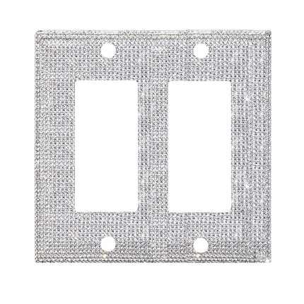 Clearance! JWDX Crystal Adornment, Crystal Decoration Promotion, 1Set Silver Shiny Rhinestones Wall Plate Light Cover Wall Plate Cover Light Cover Decorative Bling Light Cover for Home Ornaments A B.