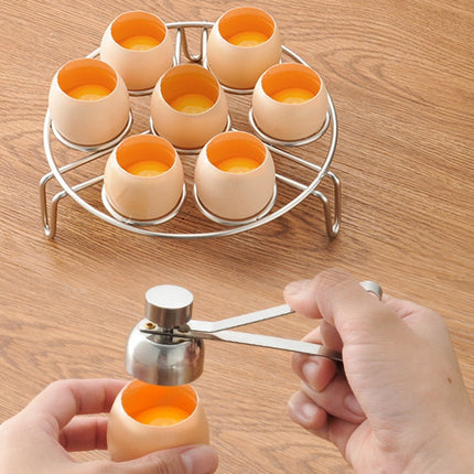 Clearance! JWDX Sheller Sheller, Cooking Utensils Promotion, Eierschalensollbruchstellenverursacher German Egg Opener Egg Topper Tool Soft Boiled Egg Cutter Eggshell Opener Kitchen Silver.