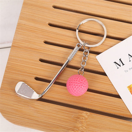 Clearance! JWDX Pendant, Hangs Promotion, Simulation Golf Keychain Bag Pendant Sports Supplies Ball Keychain Red.