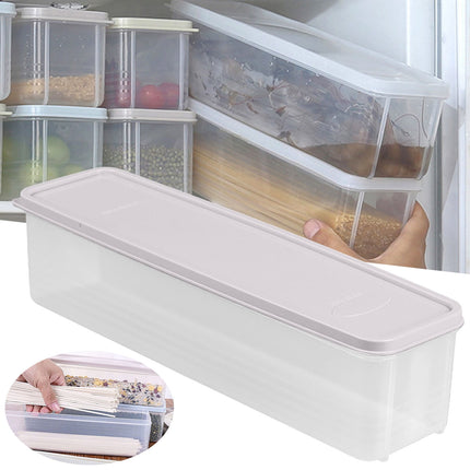 Clearance Sale! Ttybhh Food Storage, Pasta Container Noodle Storage Box Plastic Noodle Box Sealed Refrigerator Vermicelli Grain Storage Box with Lid Khaki.