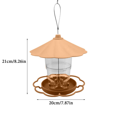 JWDX BigBird Outdoor Hanging Wild Bird Feeder, Plastic, Brown Z2-Brown.