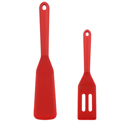 JWDX Spatula, Cooking Utensils Clearance, 2 Piece Silicone Shovel Set Cookie Shovel Fried Egg Spatula Steak Shovel Flat Bottoming Pot Small Spatula Kitchen Tools Red Z1-Red.