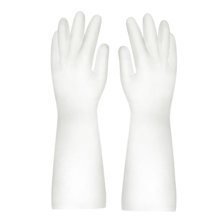 Ttybhh Apron Sleeve Clearance, Apron Sleeve Promotion! Gloves Gloves Washing Hand Rubber Long Cleaning Warm Gloves Kitchen Latex Dish Washing Tool Dishes Gauntlets Kitchen Dining Bar White.
