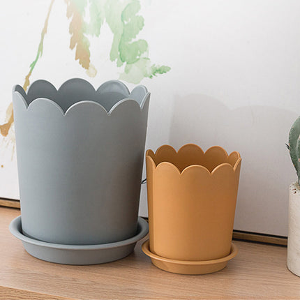 Jwdx Flower Pots Clearance, Garden Supplies Promotion! Plastic Plant Pots for Plants With Saucers Indoor Set of 1 Plastic Planters Modern Flower Pot With Hole for All House Plants Herbs Flowers Or4 Z5-OR2.
