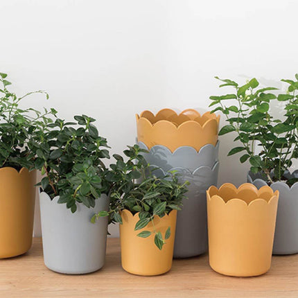 Jwdx Flower Pots Clearance, Garden Supplies Promotion! Plastic Plant Pots for Plants With Saucers Indoor Set of 1 Plastic Planters Modern Flower Pot With Hole for All House Plants Herbs Flowers Or4 Z5-OR4.